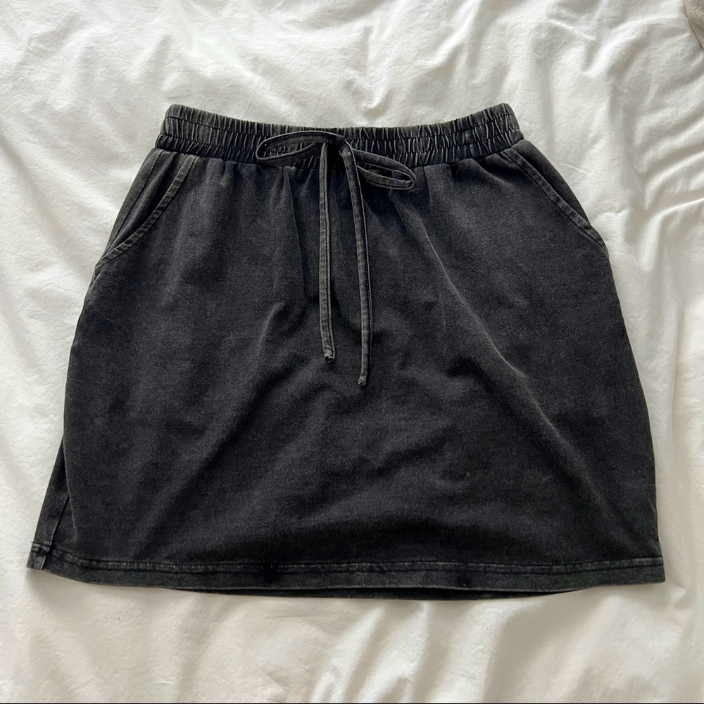 Women’s Mini Skirt Drawstring Cover Up Pockets